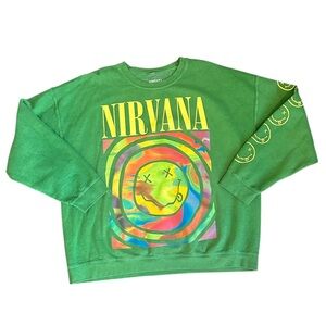 Urban Outfitters Green Nirvana Sweatshirt